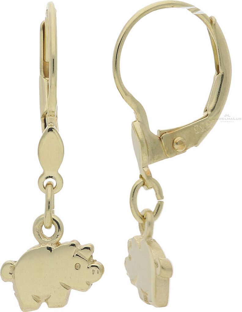 JuwelmaLux Ohrringe Kinder Schwein 333 Gold JL30-06-1244