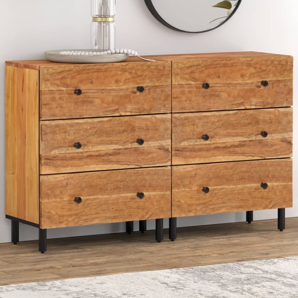 Maison Exclusive - Beistellschränke 2 Stk. 60x33x75 cm Massivholz Akazie