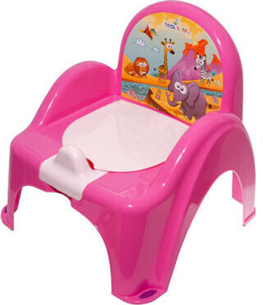 Baby Töpfchen Pink mit hoher Rückenlehne, breitem Sitz, Produktbild 