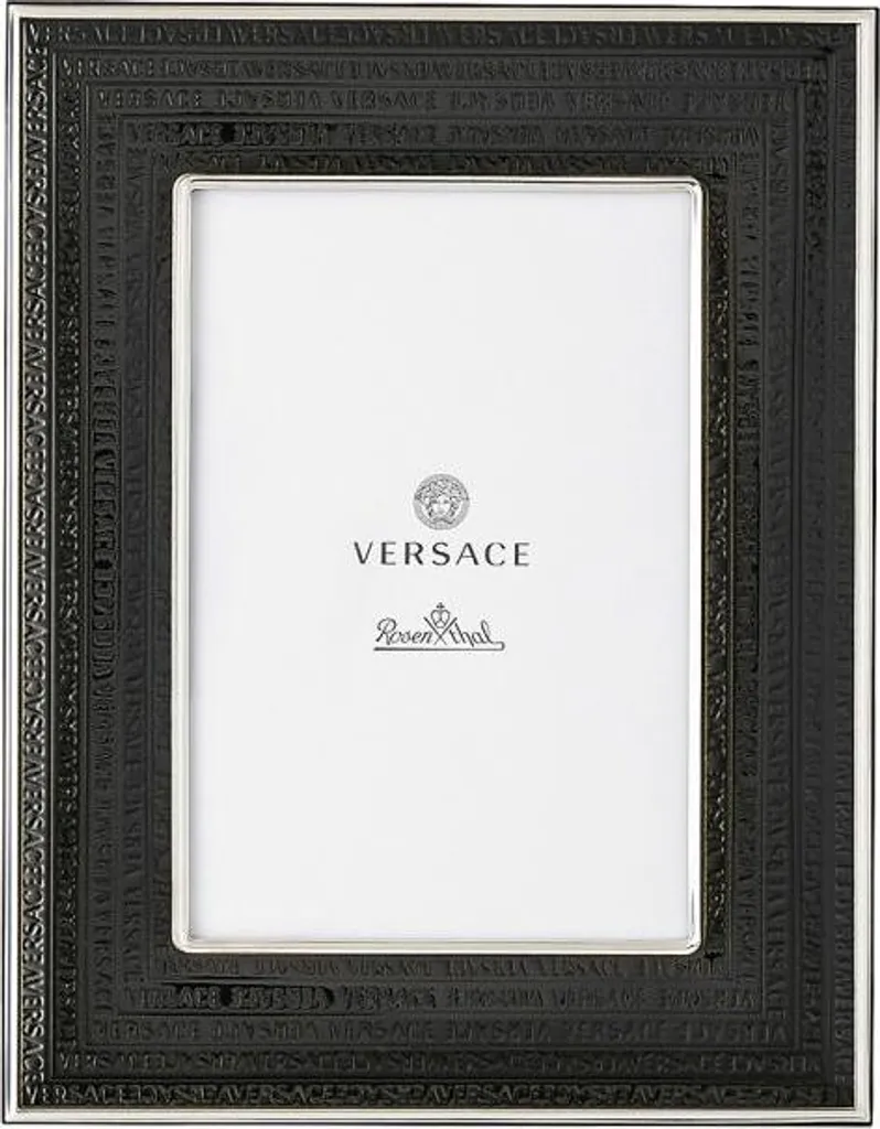Cadre photo argent sterling Versace Rosenthal noir chic 10 x 15