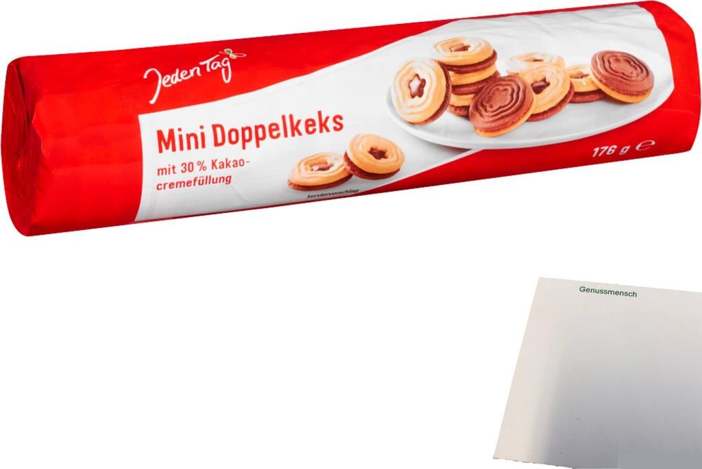 Jeden Tag Mini Doppelkeks mit Kakaocremefüllung (176g Produktbild 