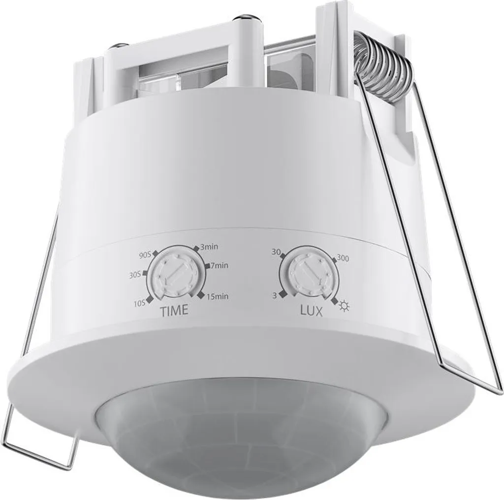 Détecteur infrarouge plafond pour couloir et escalier compatible LED blanc