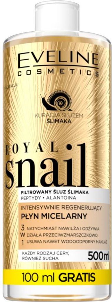 Eveline Royal Snail Intensely Regenerating Micellar Water mizellares Abschminkwasser für alle Hauttypen 500 ml