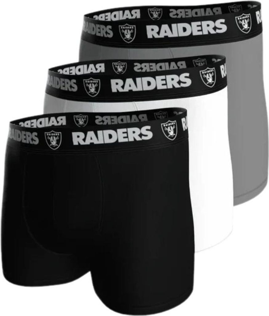 NFL Las Vegas Raiders 3-Pack 95% Baumwolle Boxers | Produktbild 