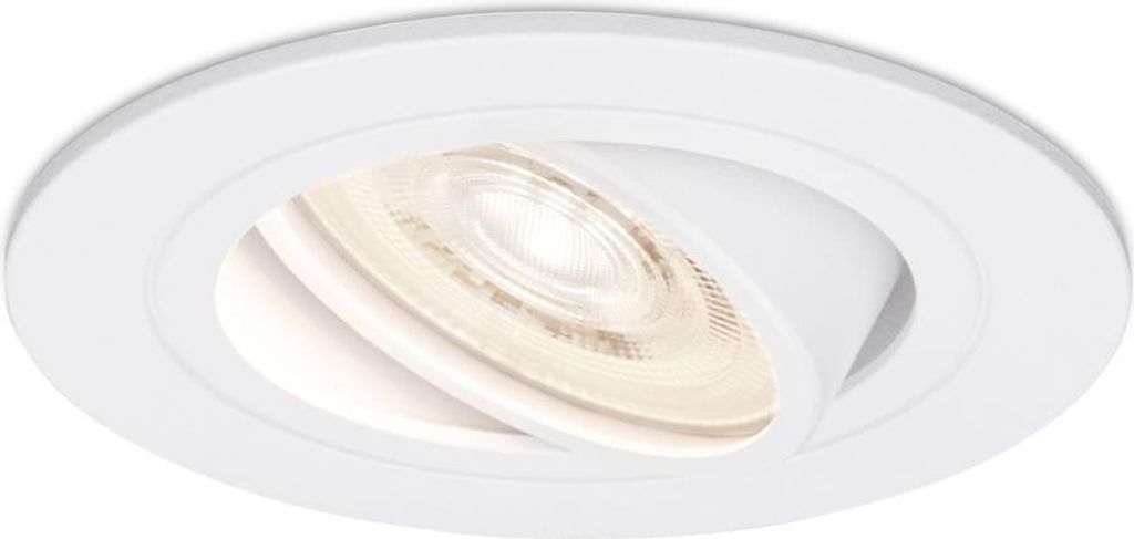 hoftronic LED Einbaustrahler 6W 570lm 4000K Dimmbar Weiß Rund Schwenkbar IP20