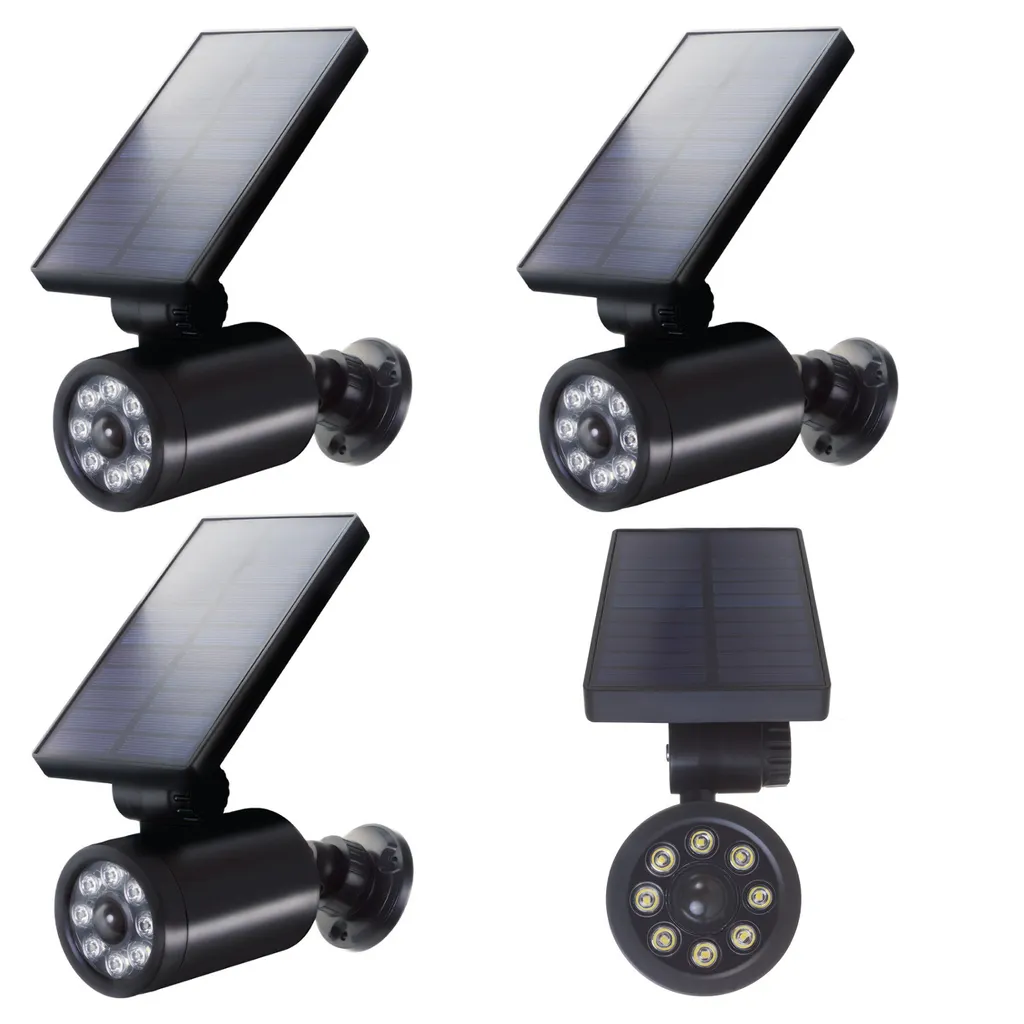 Caméra Factice à Énergie Solaire et Éclairage LED avec Sticker de Sécurité