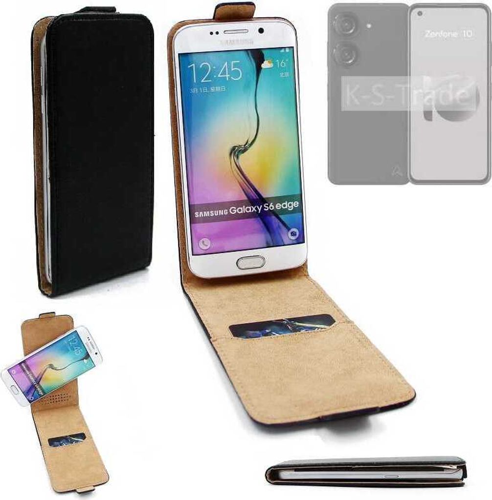 K-S-Trade Schutzhülle Handyhülle kompatibel mit Asus Zenfone 10 Flipstyle 360° Smartphone Tasche, schwarz, Case Flip cover