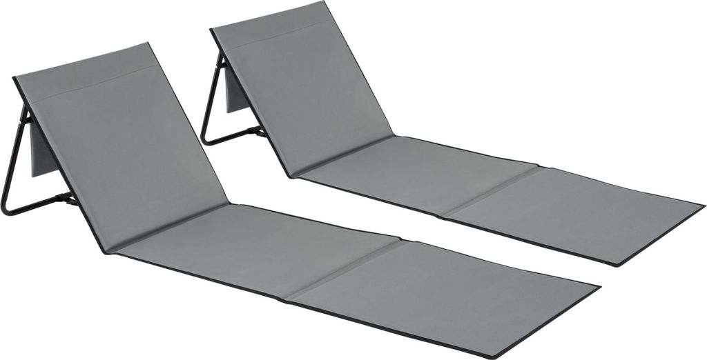 Lot de 2 tapis de plage pliable MINA - gris/bleu Image du produit 