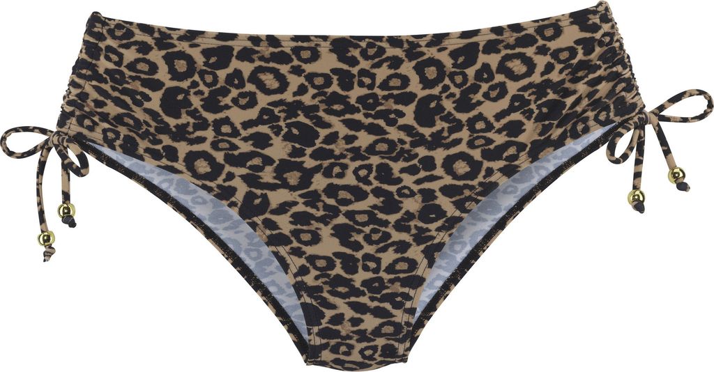VIVANCE Bikini-Hose schwarz nougat bedruckt Größe 38