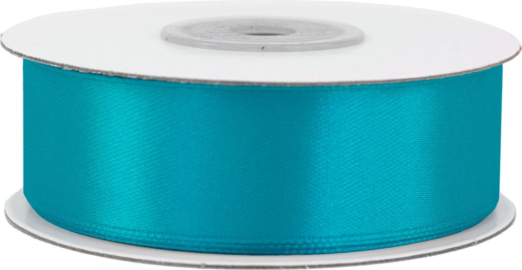 Satinband 25mm x 25m Rolle Türkis Produktbild 