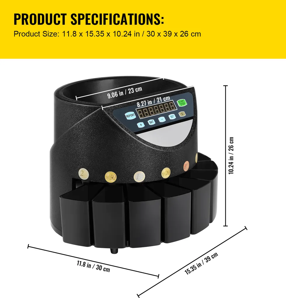Compteuse de pièces 300 pcs/min - Tri haute précision avec écran LCD - 7