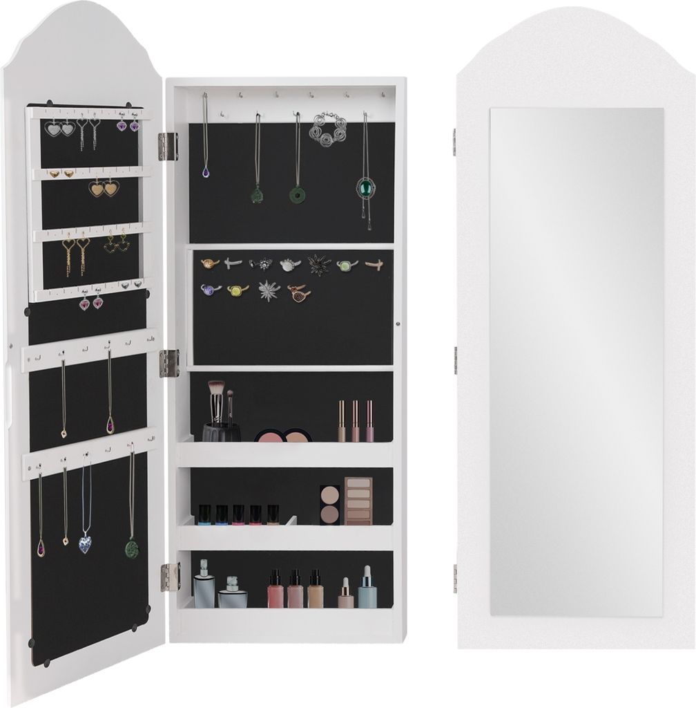 ML-Design Schmuckschrank Weiß, hängend, Wandschrank mit Produktbild 