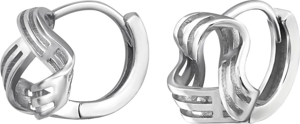 925er Sterling Silber Creolen Ohrringe mit Knoten