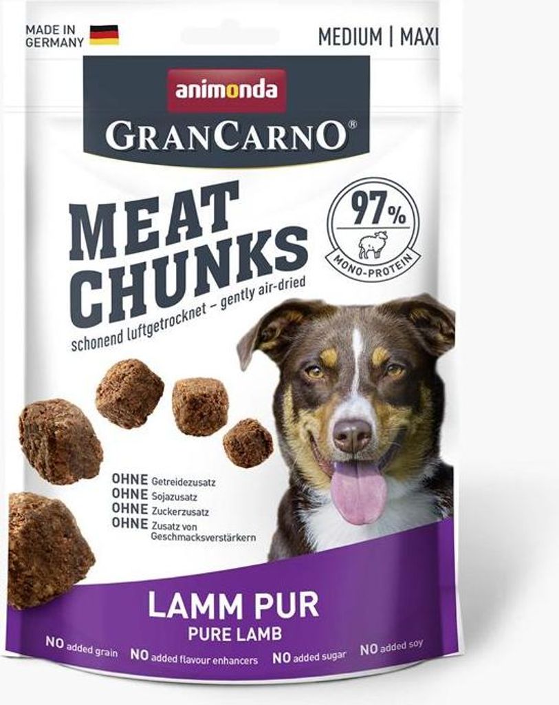 Animonda Dog - Snack Meat Chunks 6x80g 8er Pack | Lamm pur