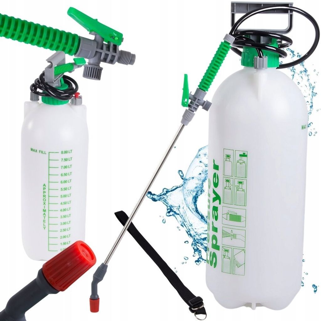 Verk 11428 Druck-Handsprüher 8L mit Schultergurt weiß