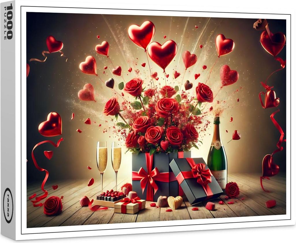 raxxa Premium-Puzzle "Romantisches Geschenkset für besondere Anlässe", 1000 Teile