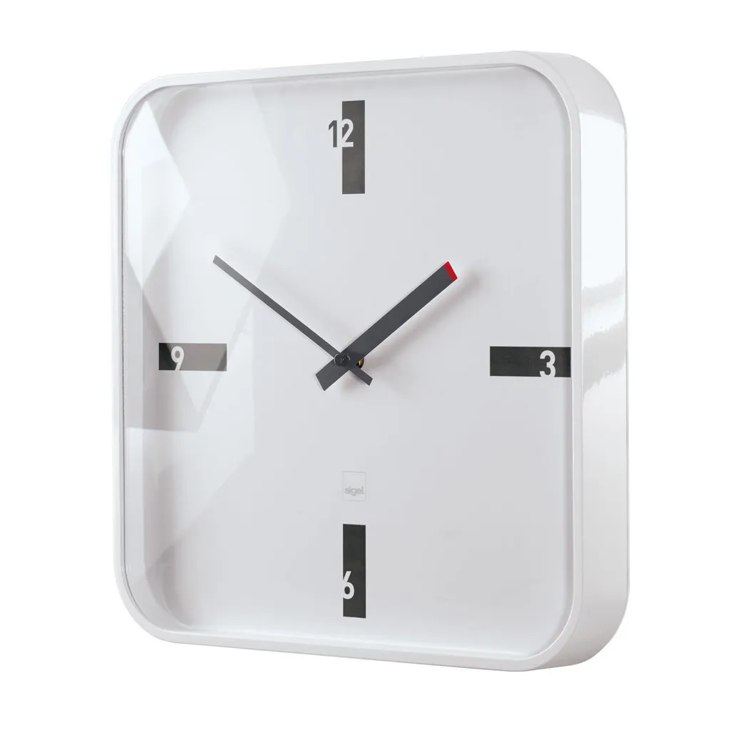 Sigel Si-Wu122 Orologio da parete Artetempus Mezo Bianco con orologio al quarzo