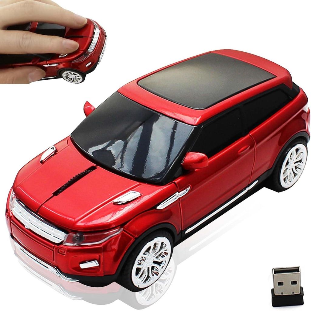 Kabellose Maus Optisch Ergonomisch Leise Tragbar Kabellos USB-Maus für Jungen Männer Frauen Studenten Geschenk mit USB-Empfänger mit 3 Tasten
