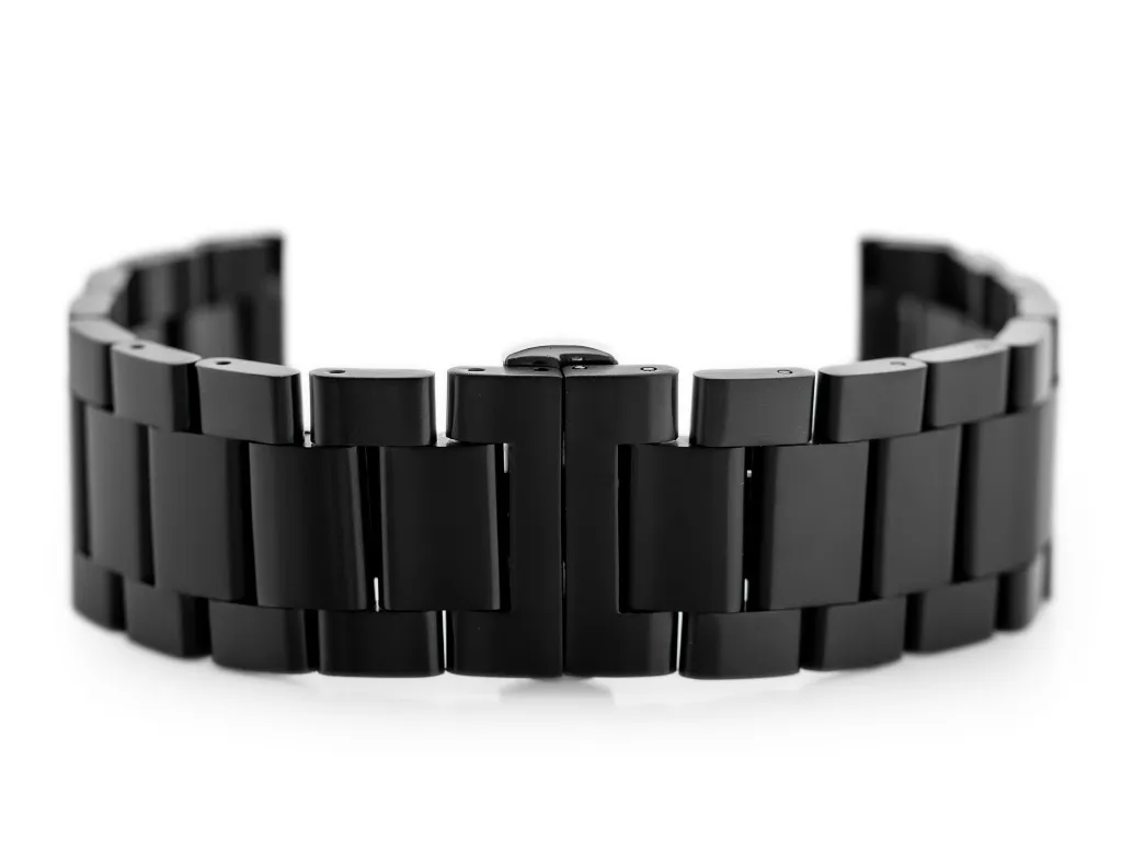 Bracelet de Montre 24mm Noir Pacific Model 7 - Accessoire de Remplacement