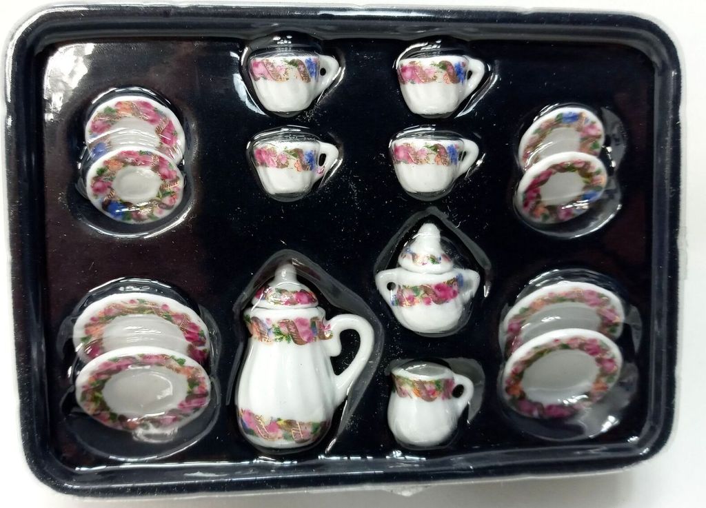Miniatur von Creal Kaffee Set 11 Tlg, Porzellan. Für 1:12 Produktbild 