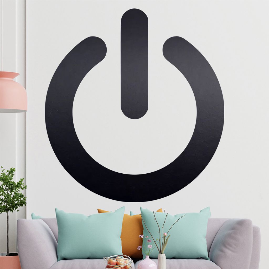 KIWISTAR On Off Button - Knopf Ein Aus Schalter Wandtattoo in 6 Größen - Wandaufkleber Wall Sticker - Dekoration, Küche, Wohnzimmer, Schlafzimme...