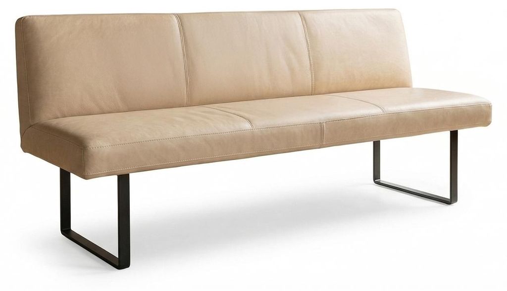 KAWOLA Esszimmerbank ELEEN Leder beige 183cm
