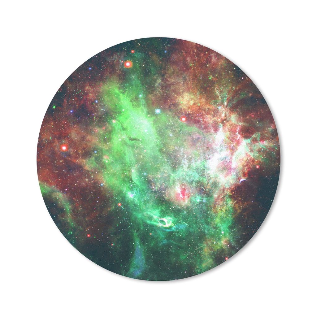 MuchoWow Mauspad Mousepad Leerzeichen - Rot - Grün 40x40 cm - Mousepads - Maus Mat - Pad - Mausunterlage - Schreibtisch Accessoires