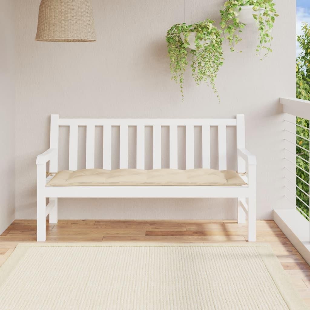 vidaXL Záhradná lavička béžová 150x50x7 cm Oxford Fabric Obrázok produktu 