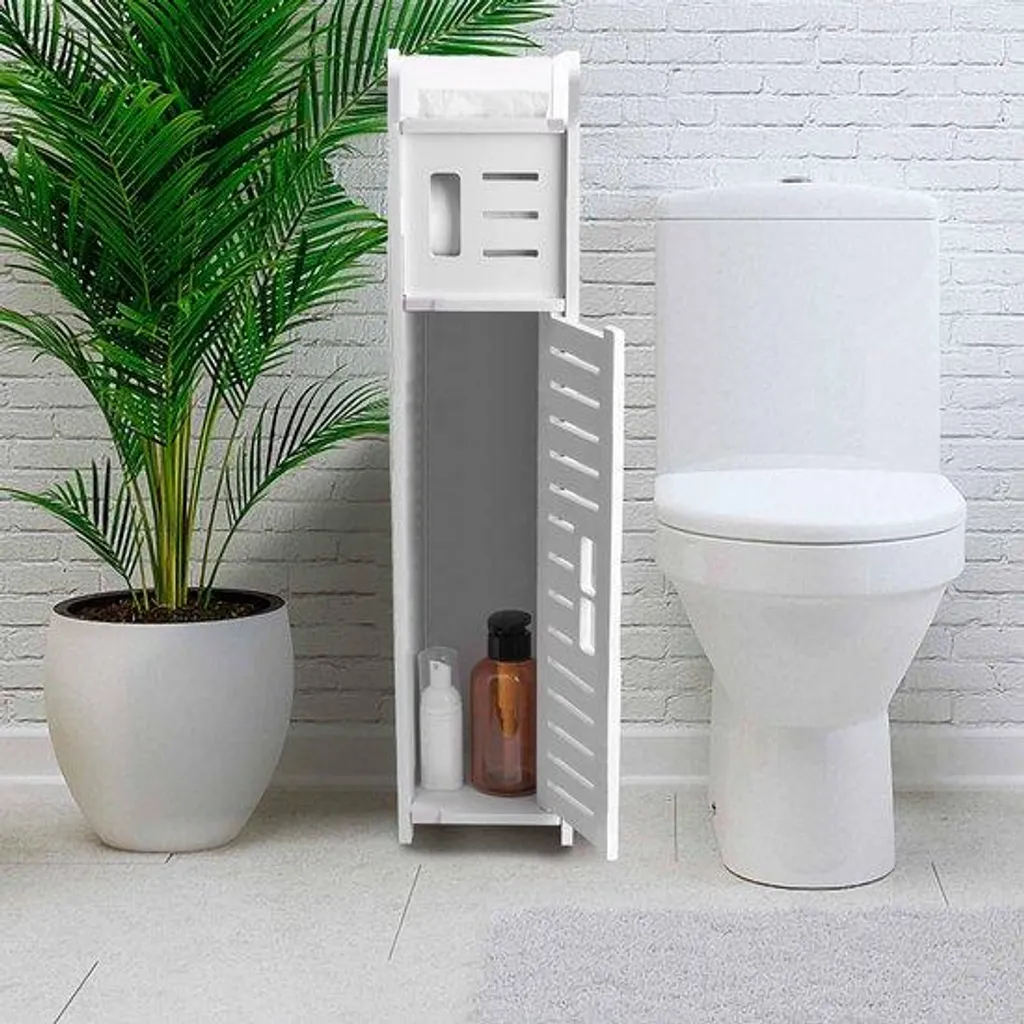 Porte-rouleau WC chromé avec compartiment de rechange pour armoire