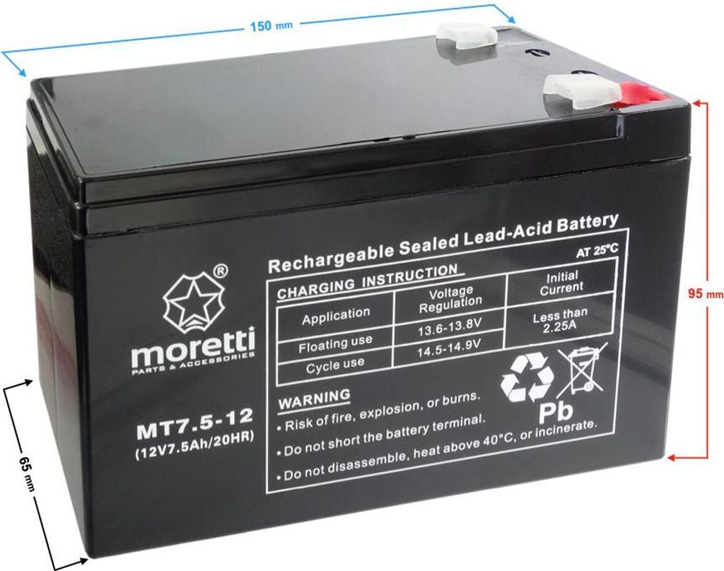 Moretti UPS MT7.5-12 Batterie