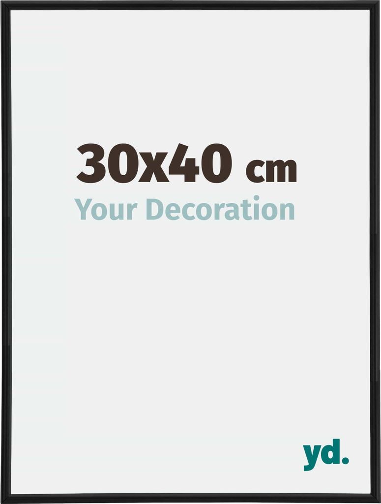 Puzzlerahmen 30x40 cm - Schwarz Matt - Kunststoff - Annecy