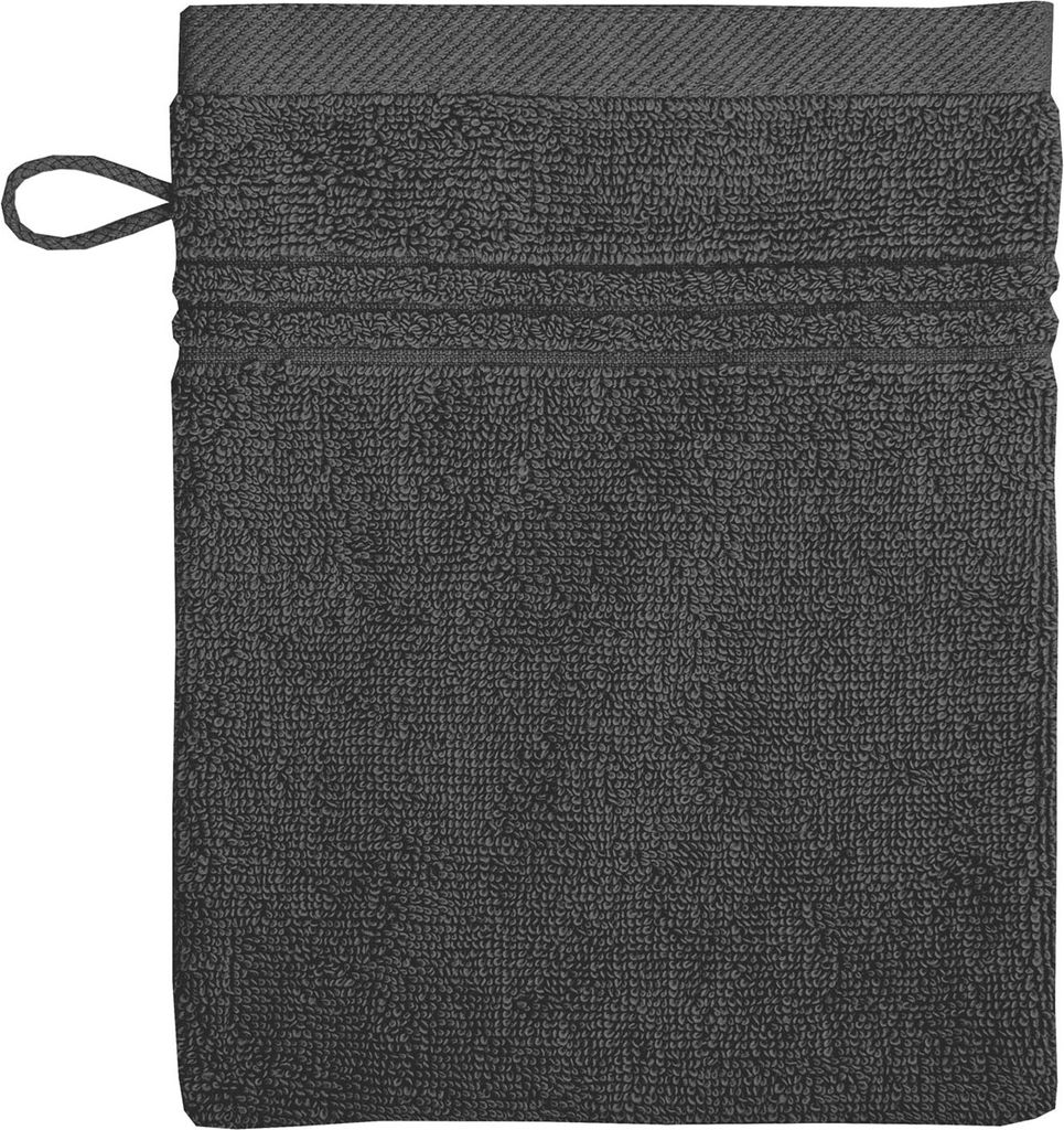 Dyckhoff Waschlappen Nature anthrazit 16 x 21 cm, 6 St.