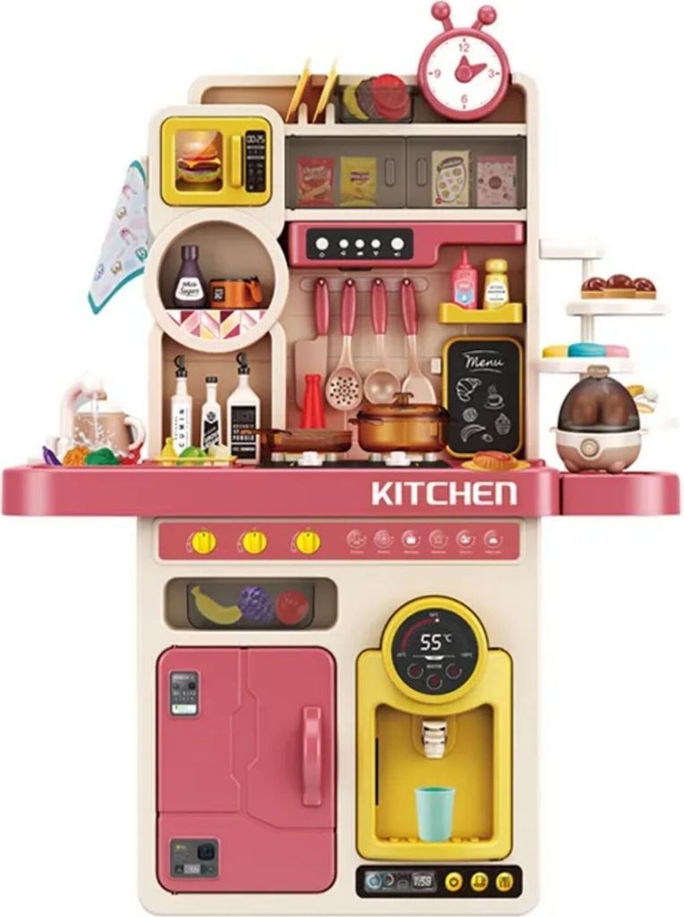 Coemo Kinderküche Tony Spielküche mit viel Zubehör Farbe Rosa