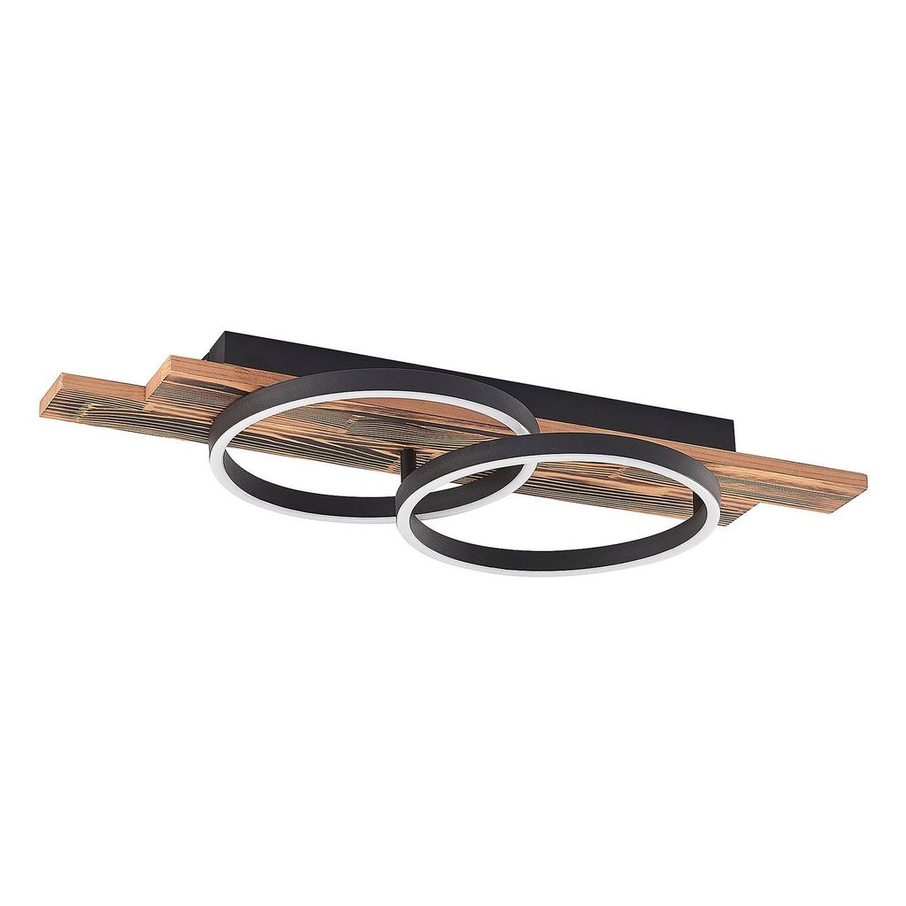 Lindby LED-Deckenleuchte Sentoa, Holz, 75 cm lang, 3.000 K Produktbild 
