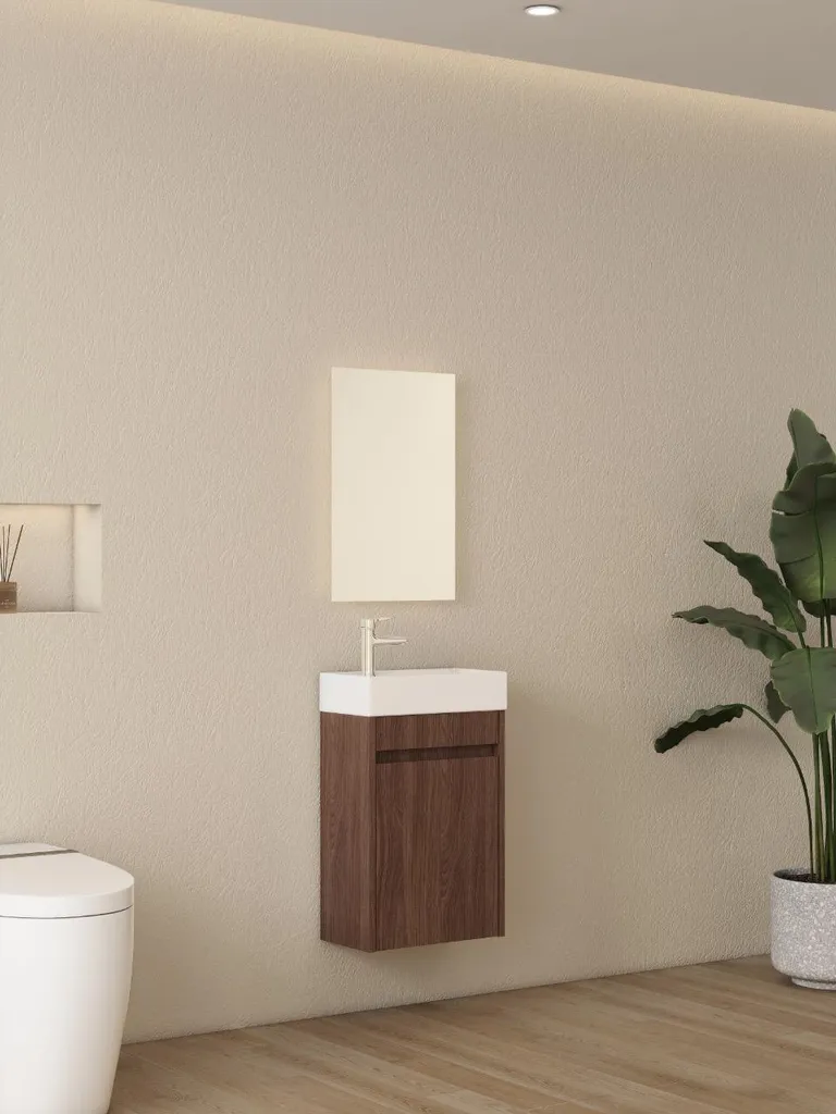 Toilette au sol compacte en céramique blanche brillante de 41x22,5x65 cm