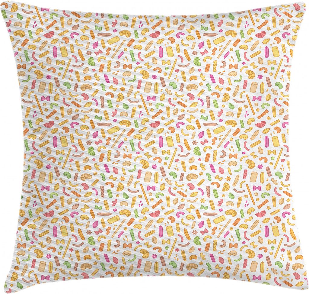 ABAKUHAUS Essen Kissenbezug, Italienische Spaghetti Rigatoni, Dekokissenhüllen Waschbar Inn/Outdoor Beidseitiger Druck mit Reißverschluß, 45 x 4...