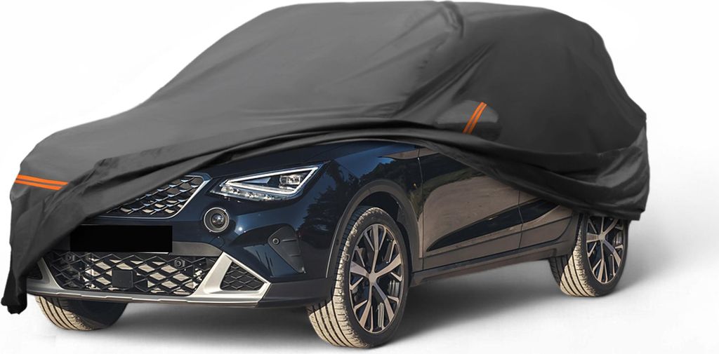 Autoabdeckung fš¹r Seat Arona 2017-2020 PEVA Spunlace Baumwolle Outdoor Voll Autoabdeckung Alle Wetter Wasserdicht Winddicht Schutz mit Passagier...