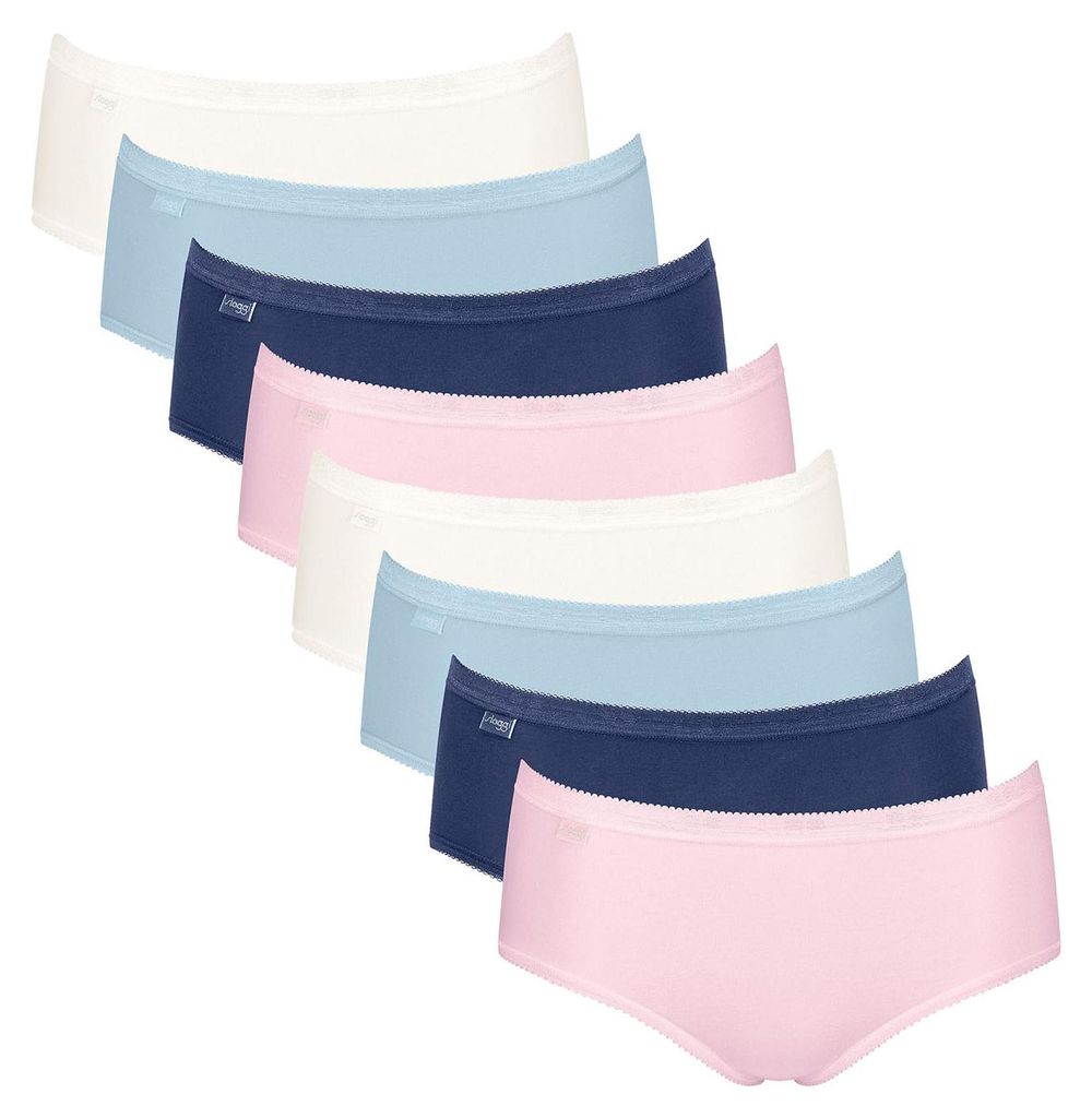 sloggi Damen Midislip 8-Pack Basic+ Midi - MULTIPLE COLOURS 22 - Größe 38