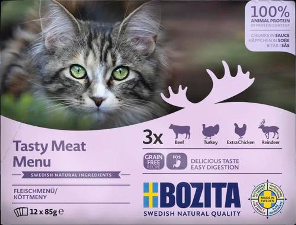 Bozita 9107573, Adult, jede Rasse, Rind, Huhn, Hirsch, Produktbild 