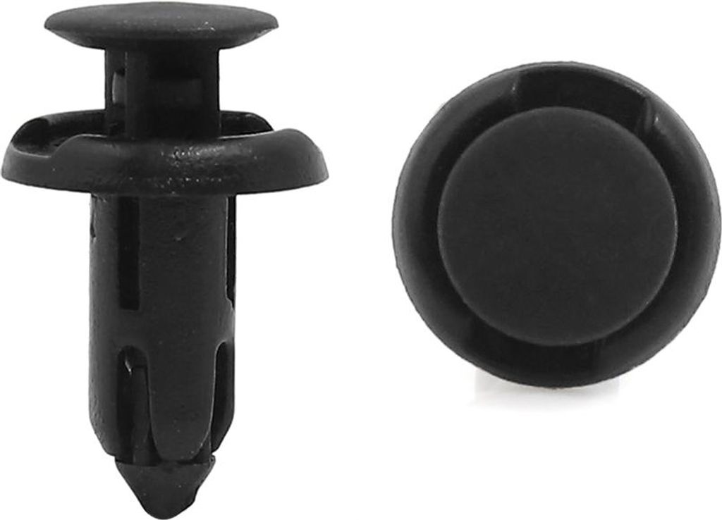 50 Stk schwarz Kunststoffniet Befestigungselemente Schmutzfänger Stoßfänger Kotflügel Clips 8mm für Auto de
