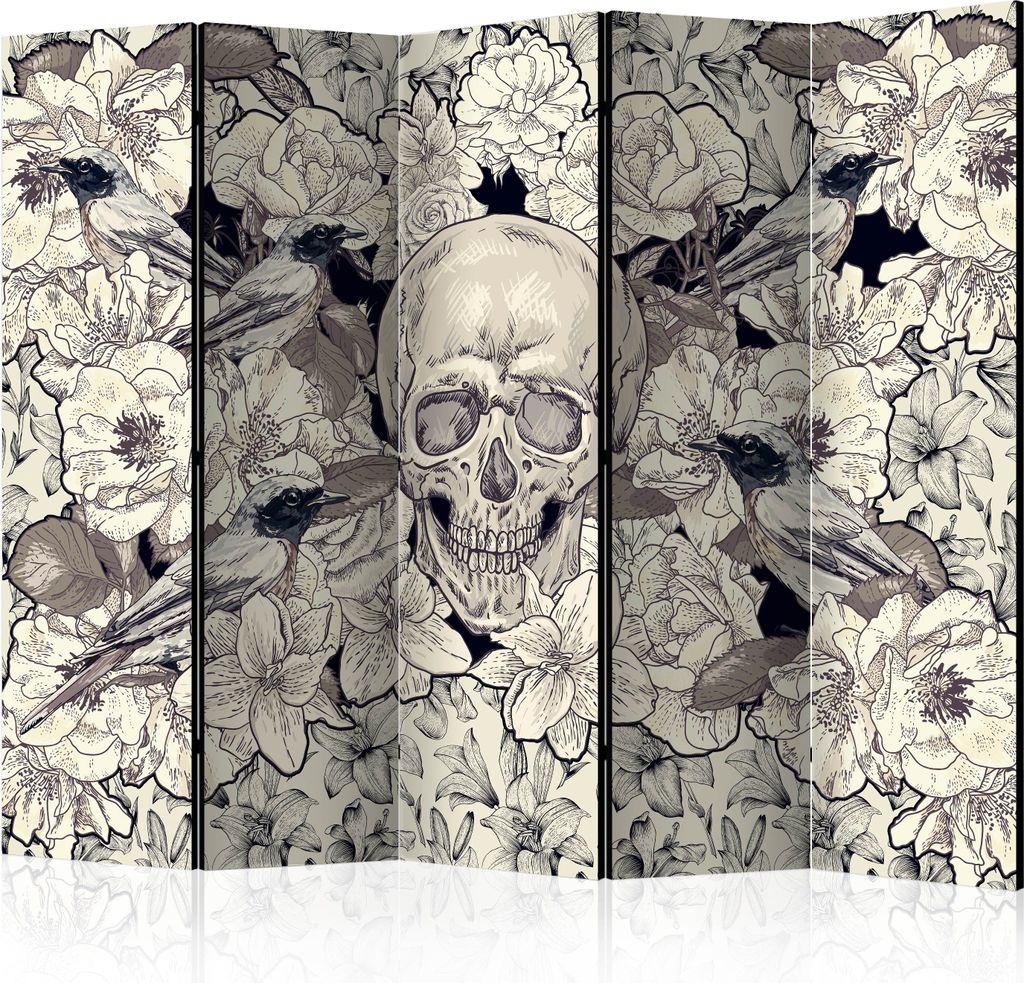 5-teiliger Einseitiger Vlies Paravent - Inspired by art nouveau II 225x172 cm Blumen b-A-0545-z-c