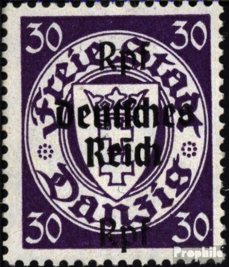 Briefmarken Deutsches Reich 1939 Mi 725 postfrisch Freimarken Danzigs mit Aufdruck