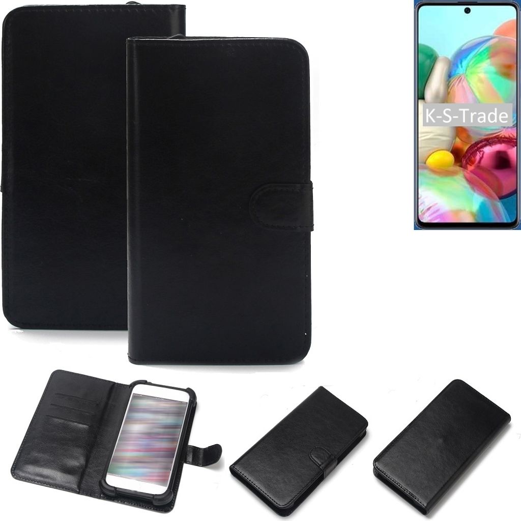 K-S-Trade Handyhülle Schutzhülle kompatibel mit Samsung Galaxy A71 Handy Schutz Hülle Handyhülle Bumper schwarz 1x