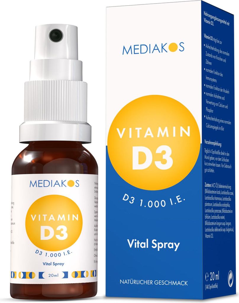 Mediakos Vitamin D3 1.000 I.E. Vital Spray 20 ml