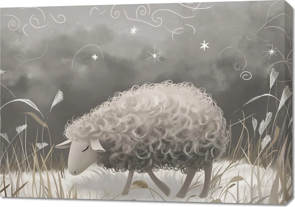 Image Mouton Luxuriant 100 x 70 cm - Impression sur Toile de Qualité