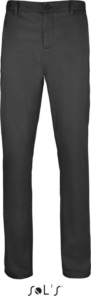 SOL'S Herren Anzugshose Chinohose Hose Business Stoffhose Casual, Größe:42, Farbe:Schwarz
