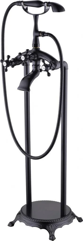 Baignoire autoportante Retro Black 75933-70 îlot acrylique noir mat