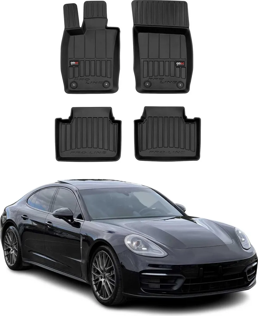 Tappetini Auto per Porsche Panamera 971 | Gomma TPE Premium Nera