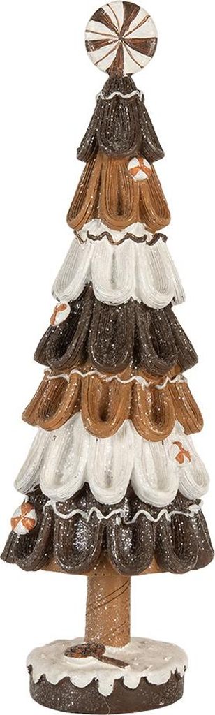 Clayre & Eef Dekoration Weihnachtsbaum Ø 12x39 cm Braun Kunststoff