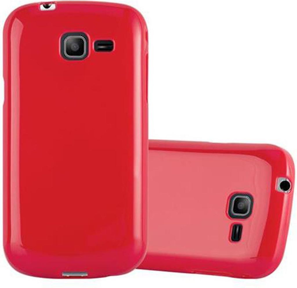 Cadorabo Schutzhülle für Samsung Galaxy TREND LITE Hülle in Rot TPU Etui Hülle Case Cover